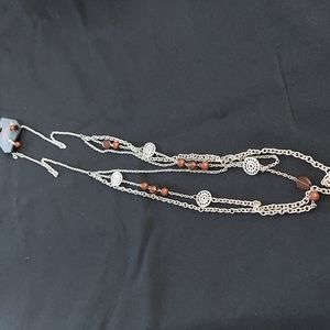 Long necklace with earrings
